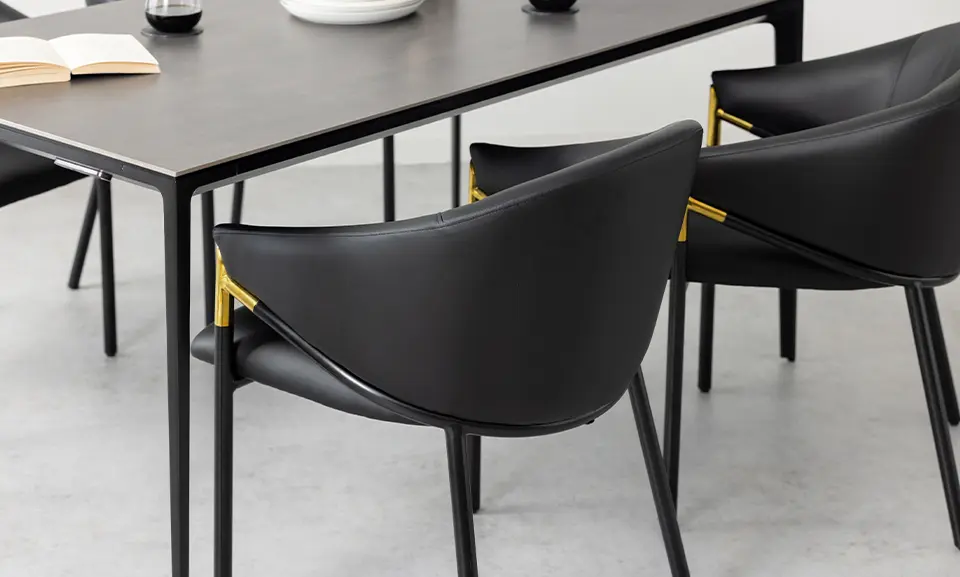 4人用 セラミック ダイニングテーブルセット 5点 KIM-ORV150D5SET