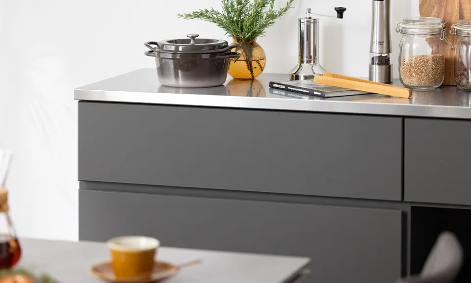 幅160cm キッチンカウンター ステンレス天板 MA-MIRENIA160KCT