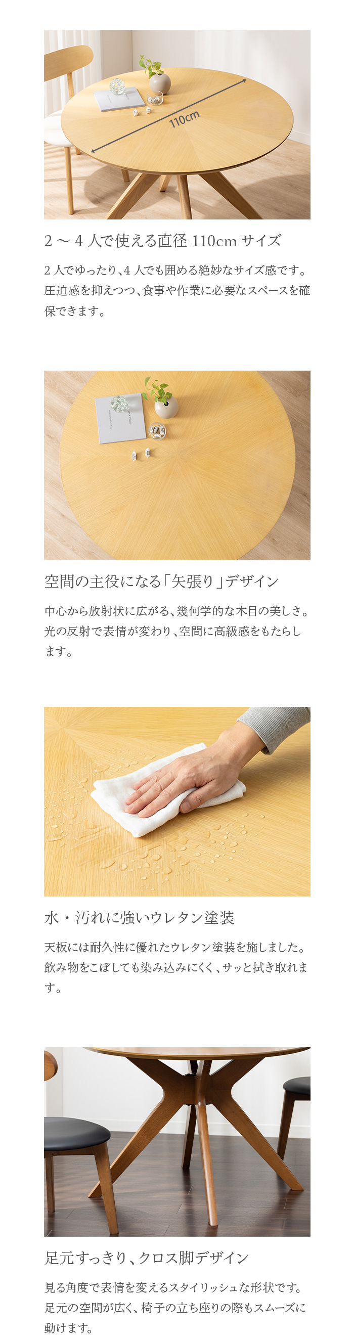 水・汚れに強いウレタン塗装