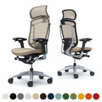 CC87GS | コンテッサ セコンダ エクストラハイバック 大型固定ヘッドレスト 座クッション アジャストアーム シルバーフレーム ブラックボディ ランバーサポート付 オカムラ｜¥239,400の動画