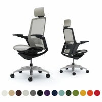 C78AAS | フィノラ エクストラハイバック 座メッシュ アジャストアーム ブラックパネル ポリッシュ脚 ブラックボディ ランバーサポート付 オカムラ｜¥216,800の動画