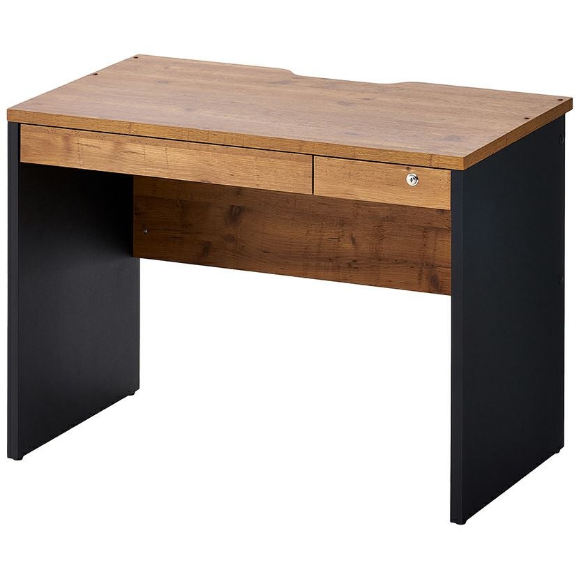 幅100cm 木製 ワークデスク おしゃれ ぺスパ2.0 古木調 引出し付き