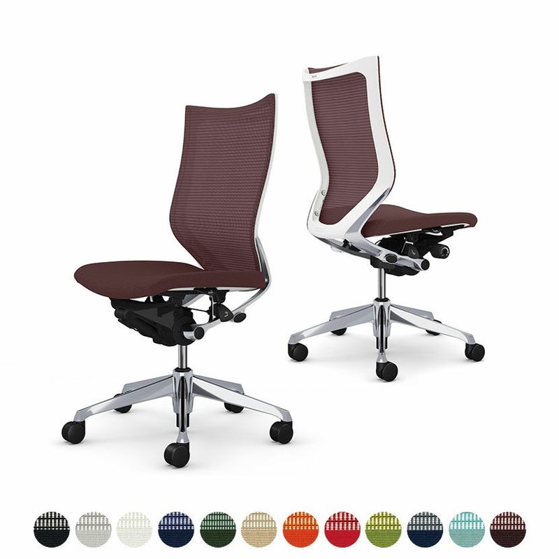 CP35BW | バロン ハイバック 座クッション 肘なし ポリッシュフレーム ホワイトボディ オカムラ