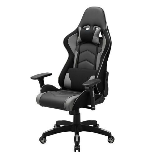 ゲーミングチェア 肘掛け付 ヘッドレスト付き リクライニング 椅子