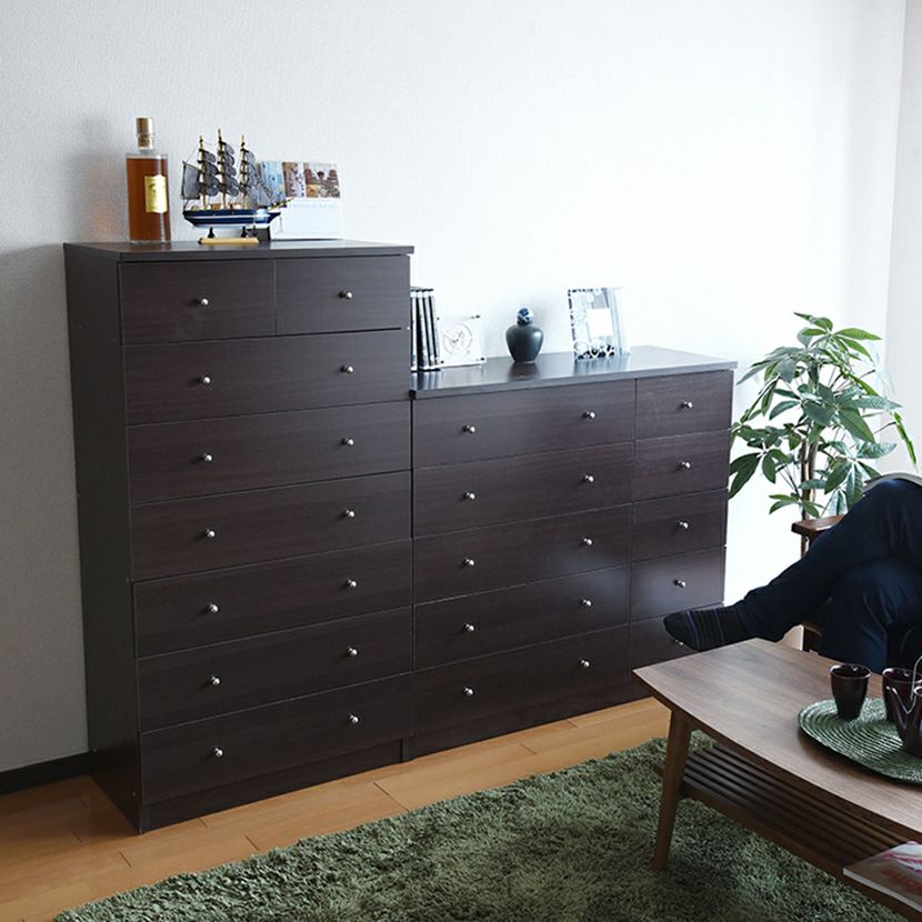 幅60cm チェスト タンス 7段 ハイチェスト 引き出し スリムチェスト
