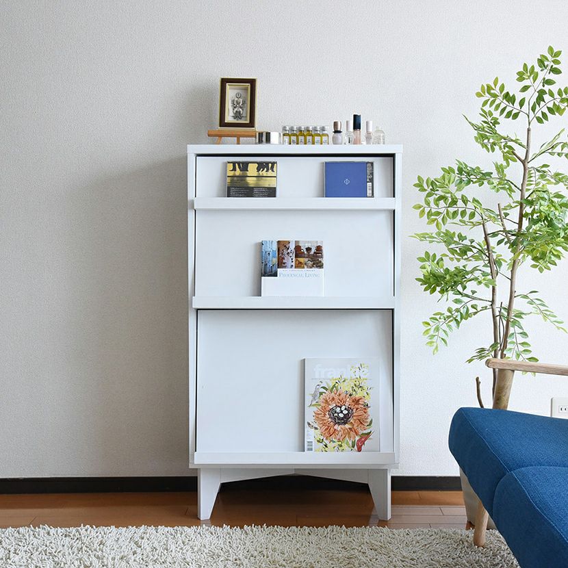 幅60cm ディスプレイラック 6BOX 扉付き ディスプレイ可能 ラック