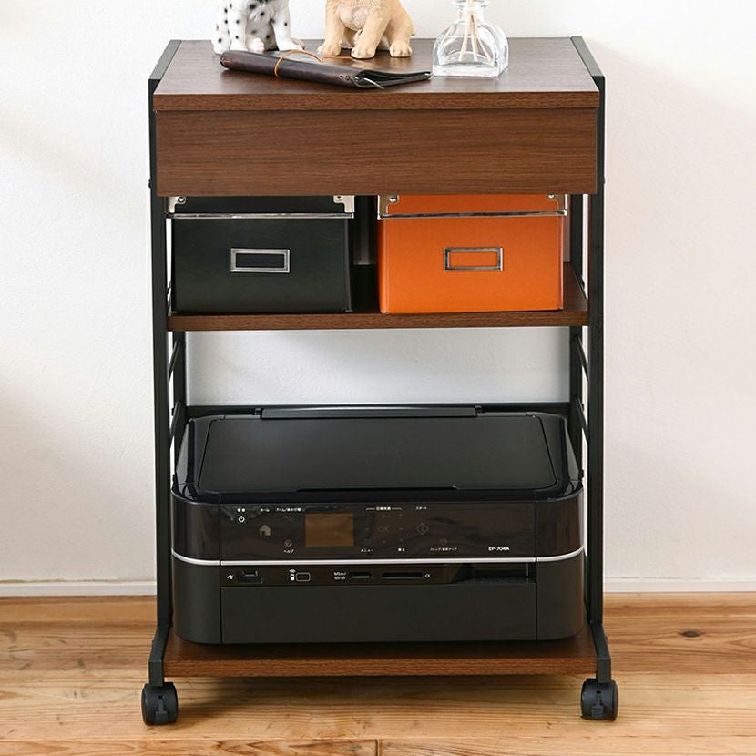 幅51cm 2WAYパソコンデスク キャスター付き 引き出し 収納 複合機