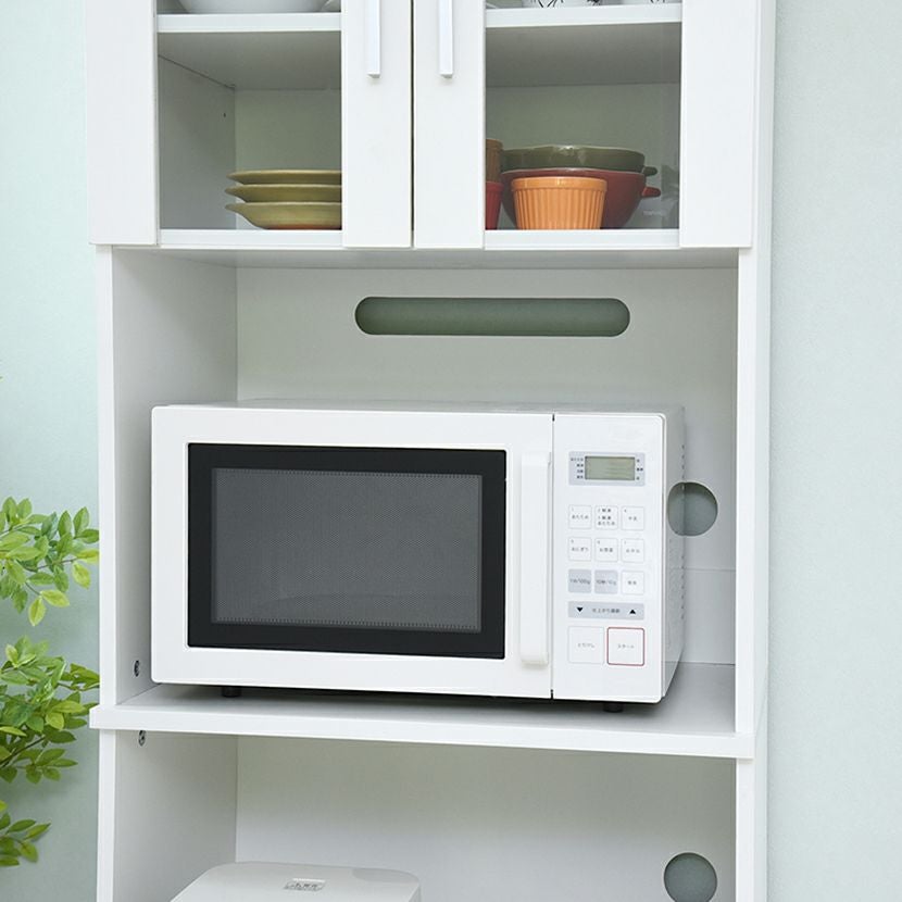 食器棚 キッチンボード レンジボード コンセント付き 家電収納 スリム 一人暮ら 幅59.5cm レンジ台 SIMシリーズ コンセント付き 棚 収納 キッチン