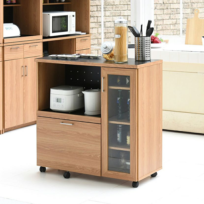 幅90cm 大型 レンジ台 レンジ棚 レンジラック 食器棚 北欧 キッチン