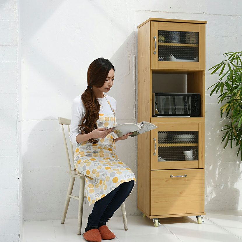 Lycka land スリムキッチンラック レンジ台タイプ 幅450×奥行445×高さ