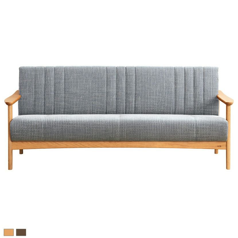 設置無料】幅167cm 浜本工芸 2人掛けリビングソファ 日本製 天然木 肘