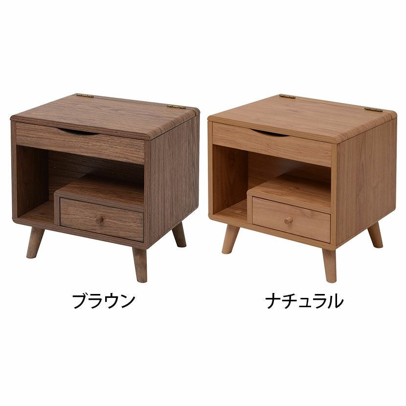 幅45cm ドレッサー ロータイプ 一面鏡 コンパクト 収納 化粧台 鏡台