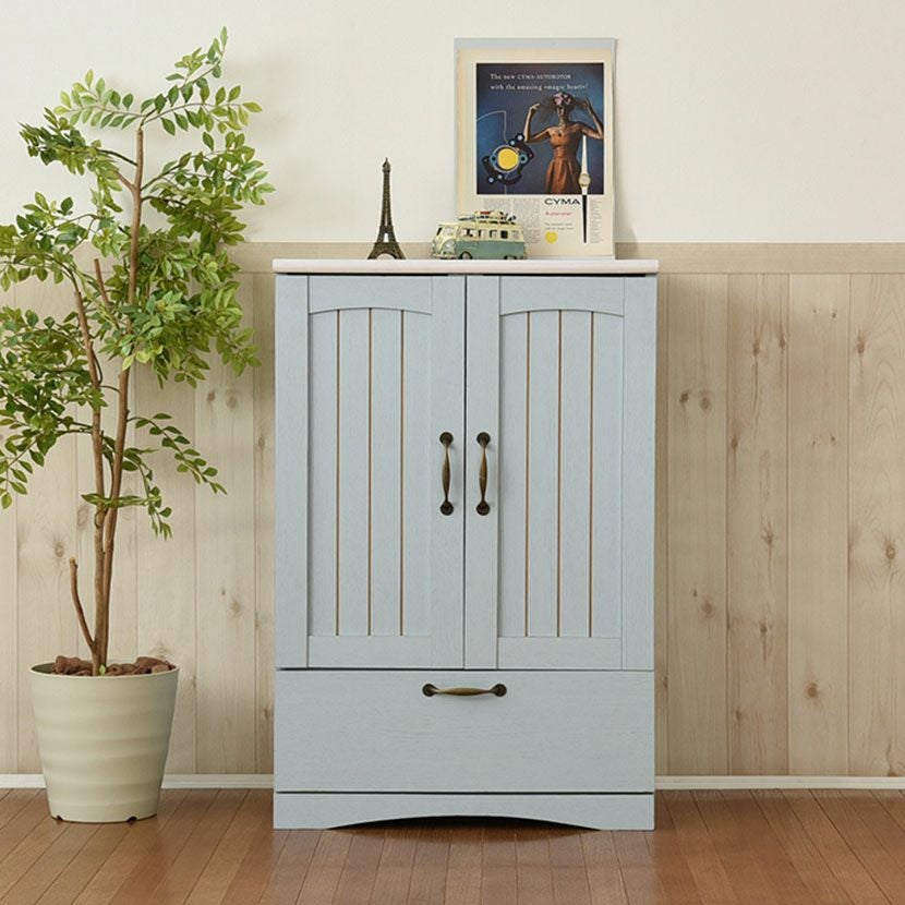 幅40cm カントリー ハイキャビネット キャビネット 食器棚 収納 隙間