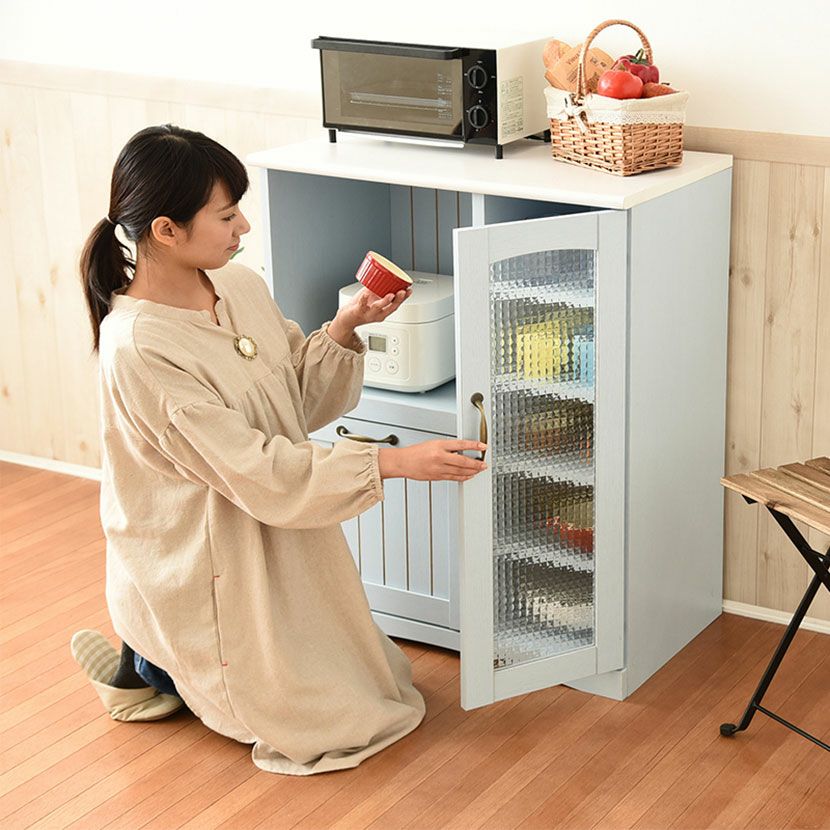２枚扉キッチンカウンターのご紹介です！！！！ キッチンカウンター(アルミナ2 120CT SI) | ニトリネット【公式】 家具
