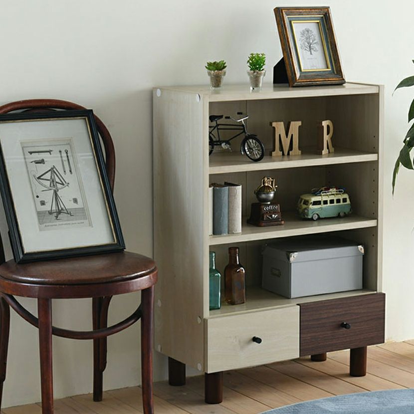 幅60cm チェスト オープンラック 木製 おしゃれ リビング 収納 サイド