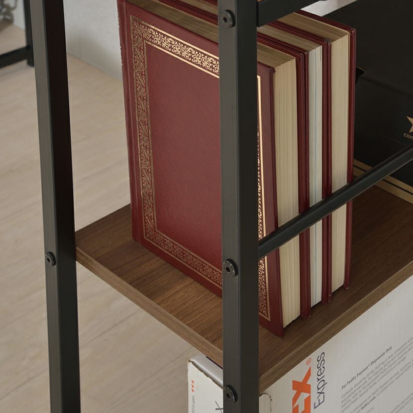 幅120cm オフィスデスク 収納付き シェルフデスク 机 幅1200×奥行650