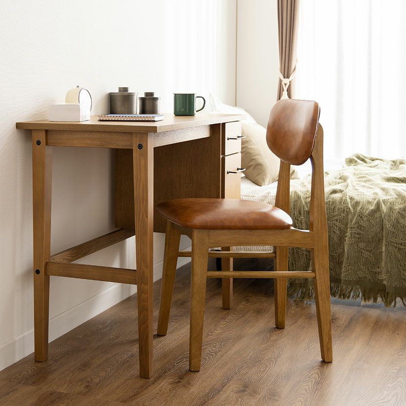 幅90cm パソコンデスク 引き出し付き 木製 机 コンパクト リモート