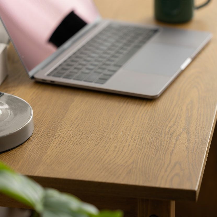 幅90cm パソコンデスク 引き出し付き 木製 机 コンパクト リモート