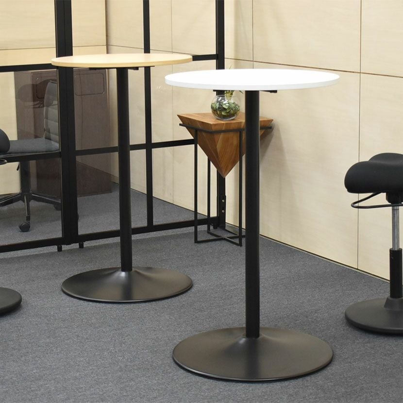 幅60cm ハイテーブル スチール脚 円形 カフェテーブル カウンター