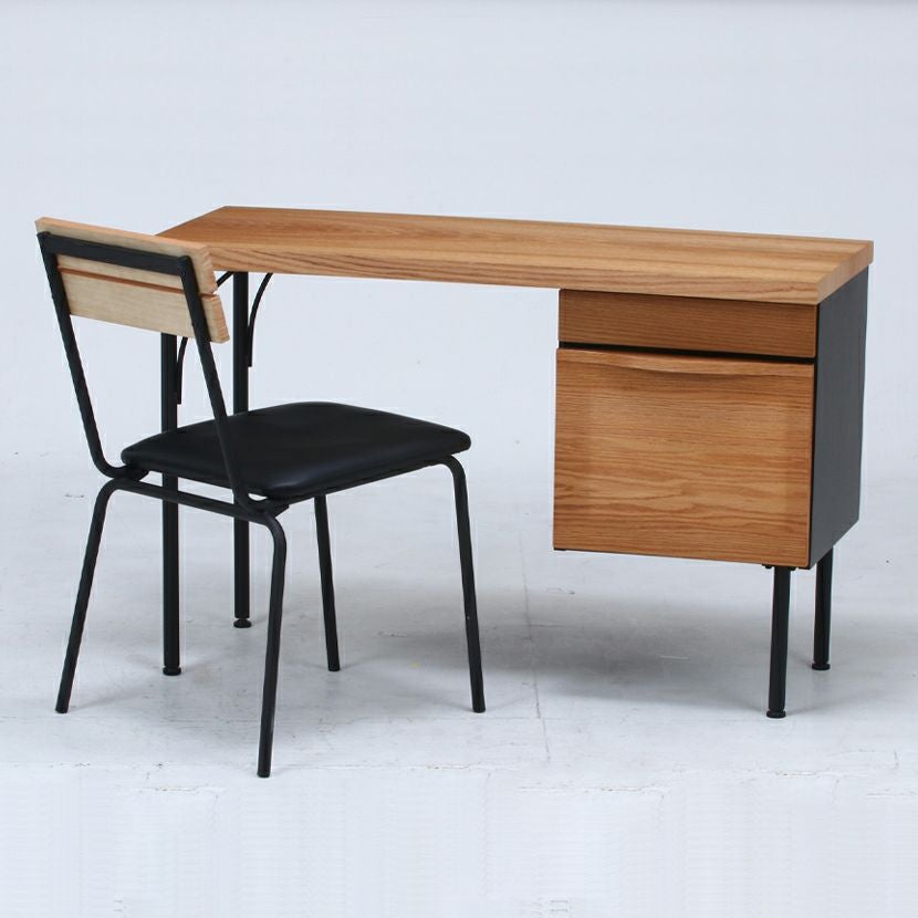 幅110cm 木製 ワークデスク レアル 収納付き デスク 引き出し付き