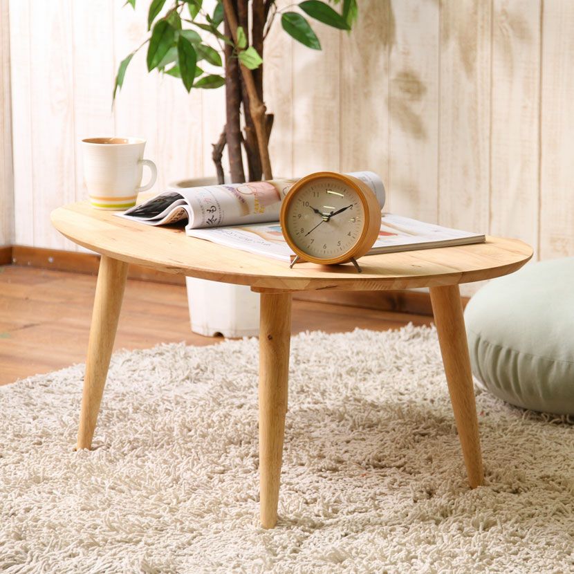 幅74cm Natural Signature MAME ローテーブル 天然木 リビングテーブル