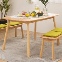 幅135cm Natural Signature ティムバ ダイニングテーブル 天然木 食卓テーブル ナチュラル｜¥19,273の動画