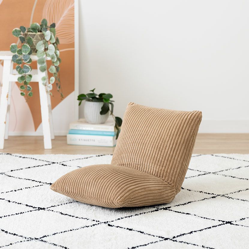 座椅子 ラタン調 布張り コンパクト 低い 椅子 いす 座卓用 フロア