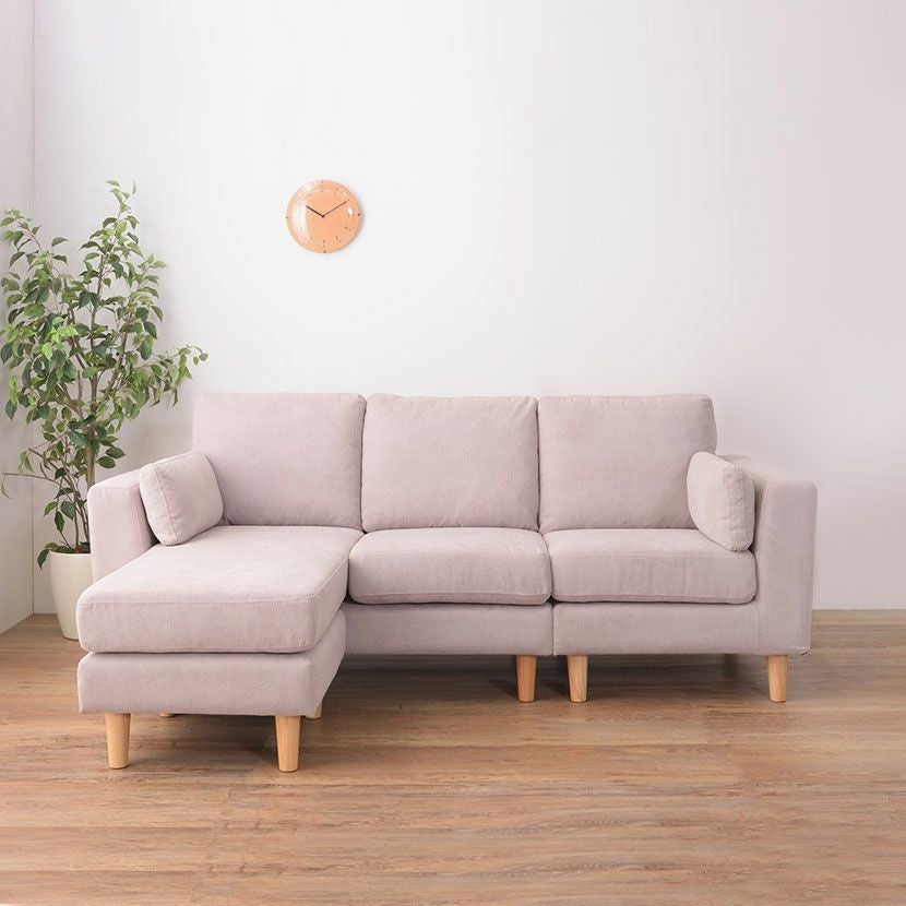 幅190cm 3人掛け カウチソファ トルエ L字 ソファー 脚付き