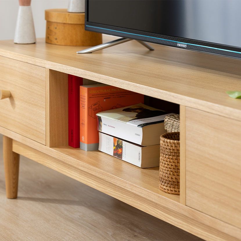 幅150cm テレビ台 木製 天然木 脚付き 引き出し付き 収納付き テレビ