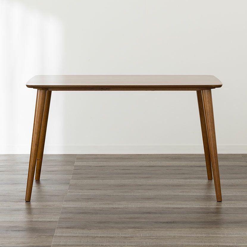 幅120cm 木製 ダイニングテーブル 長方形 天然木 省スペース