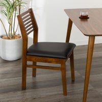 木製 ダイニングチェア 肘なし 合皮 天然木 無垢材 アッシュ材 椅子 食卓椅子 チェア リビング シンプル 北欧風 ヴィンテージ風 ウォールナット 完成品｜¥17,182の動画