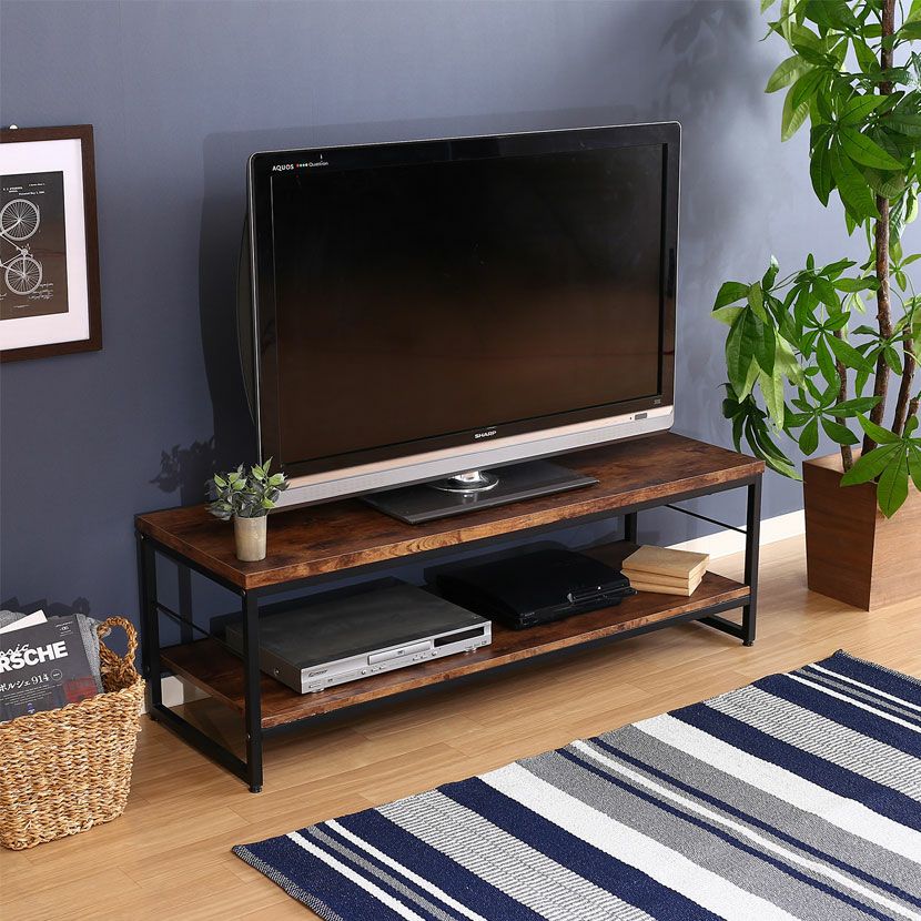 幅120cm 木製 テレビボード オープンタイプ レヴィ ～42型対応 天然木
