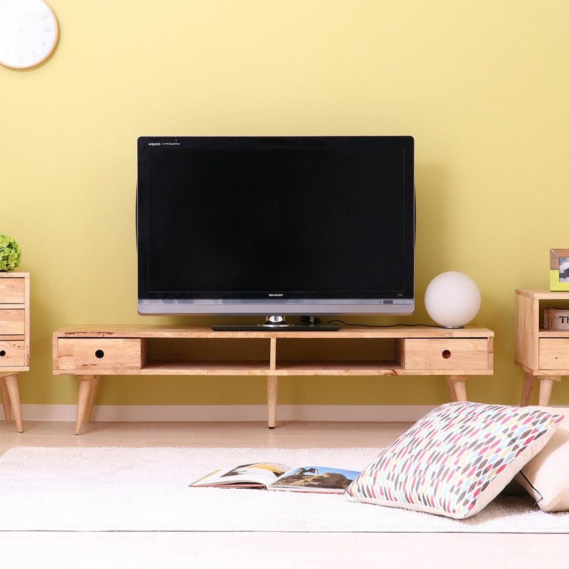 超人気！【幅150cm】テレビ台 ローボード 収納 テレビボード　NATURAL テレビ台(幅150cm) シンプルなデザインの収納棚付きローボード