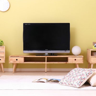 幅150cm Natural Signature テレビボード 天然木 引き出し付き 収納 
