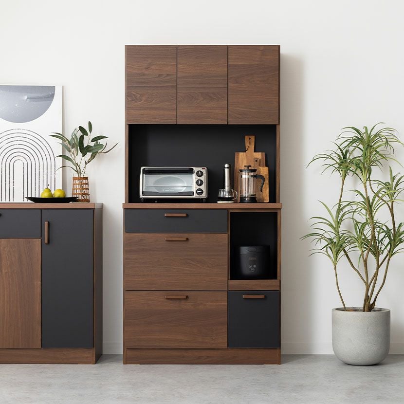 幅90cm 大型 レンジ台 レンジ棚 レンジラック 食器棚 北欧 キッチン