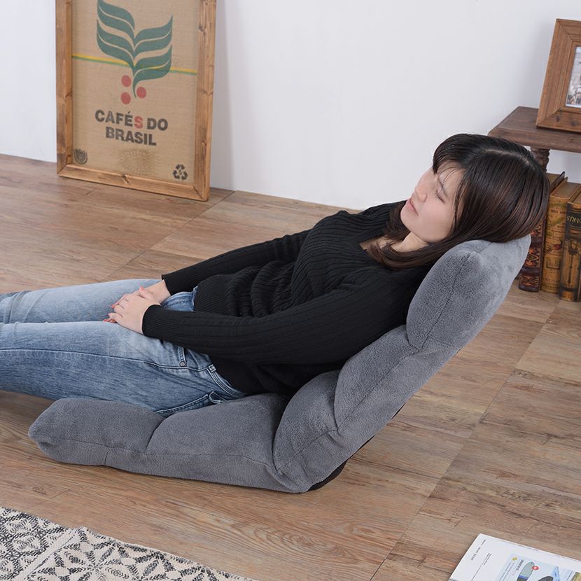 もこもこリクライナー 座椅子 リクライニング 14段階 フルフラット