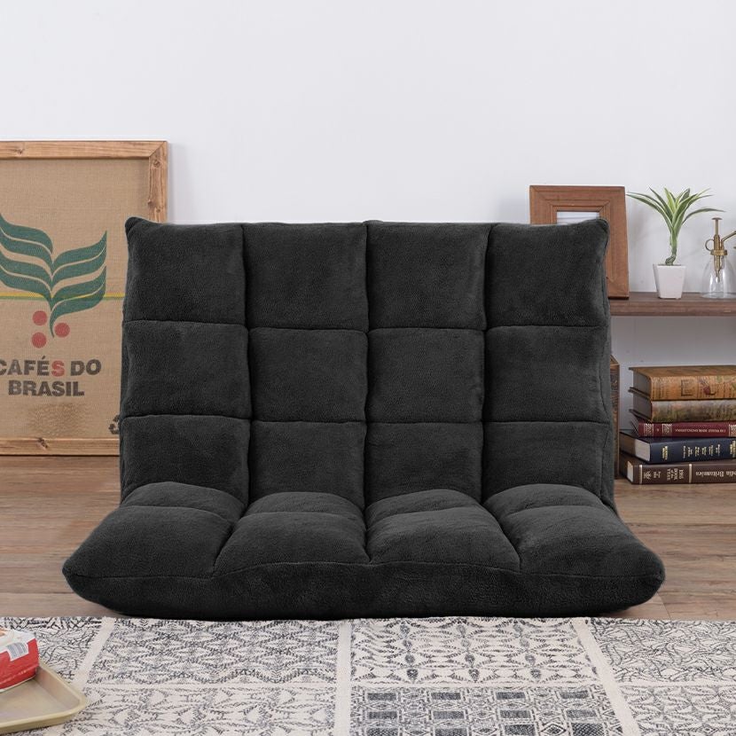 もこもこリクライナー 座椅子 リクライニング 14段階 フルフラット