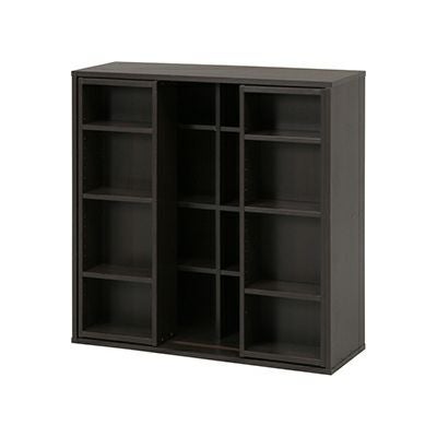 幅60cm スライド本棚 ロータイプ 6BOX コミック 収納 本棚 スライド式