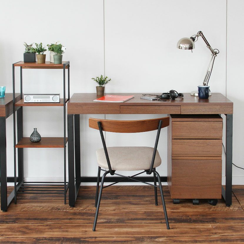幅40cm Walnut Desk Chest ウォールナット 引き出し キャスター付き