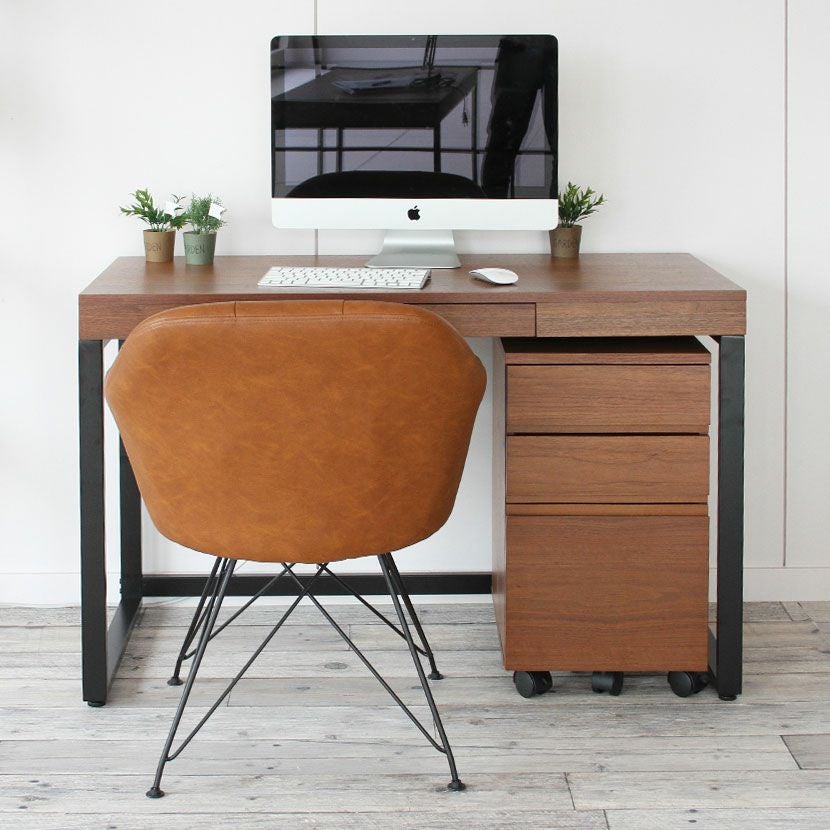 幅40cm Walnut Desk Chest ウォールナット 引き出し キャスター付き