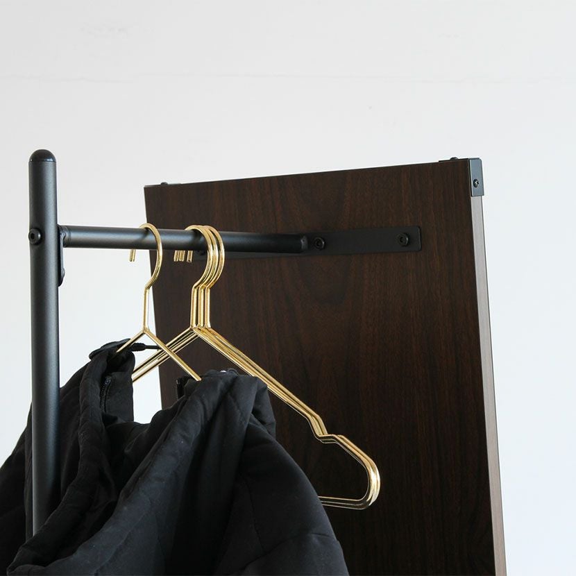 最終値下げ！(引き取り限定)anthem ミラー付 ハンガーラック 幅35cm anthem Mirror Hanger ハンガーラック付き 棚付き 収納 全身鏡