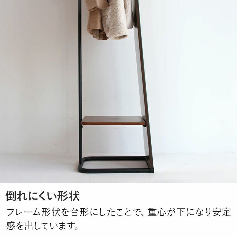 最終値下げ！(引き取り限定)anthem ミラー付 ハンガーラック 幅35cm anthem Mirror Hanger ハンガーラック付き 棚付き 収納 全身鏡