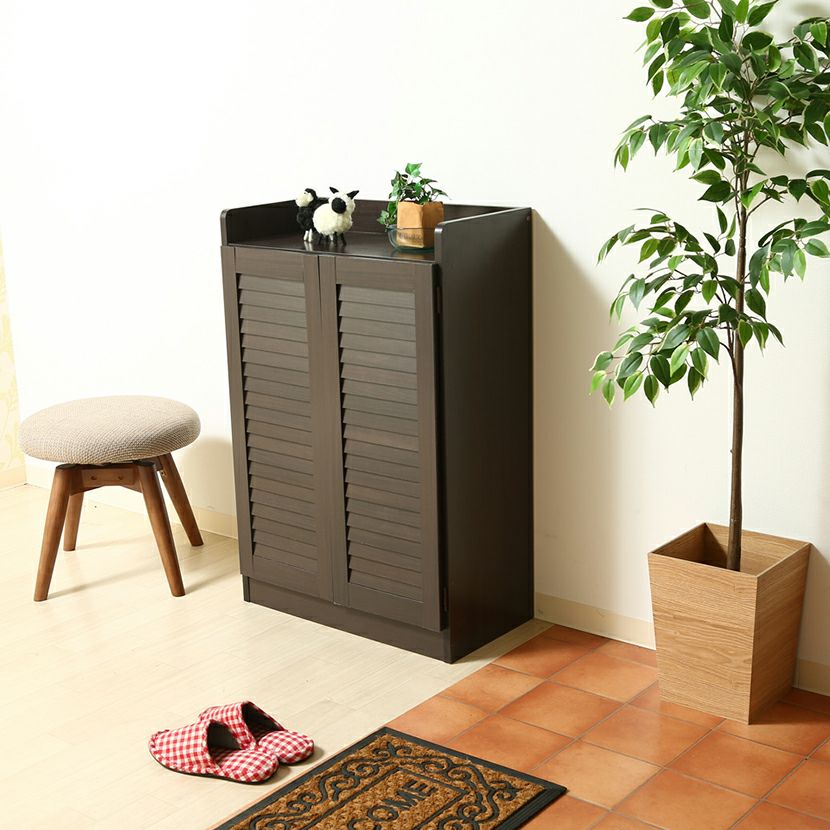 幅60cm ルーバーシューズボックス (オープントップ) ルーバー扉 玄関
