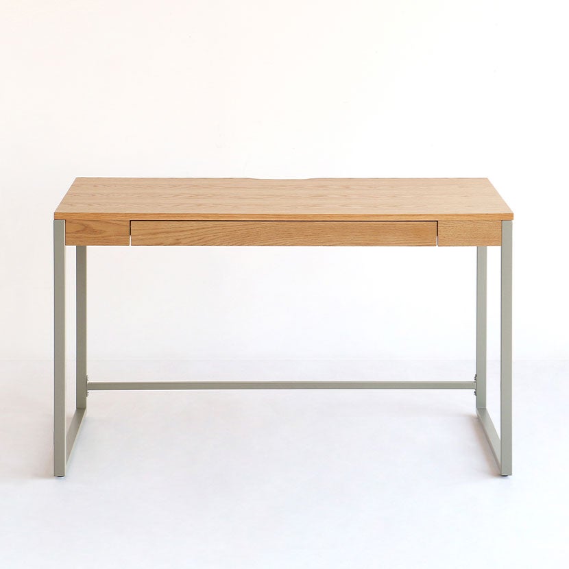 幅120cm 木製 デスク drip アジャスター付き 引出し付き オーク材 無垢