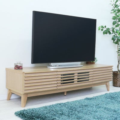 堀田木工所 幅150.2cm テレビボード 木製 アルダー材 自然塗装 脚付き 