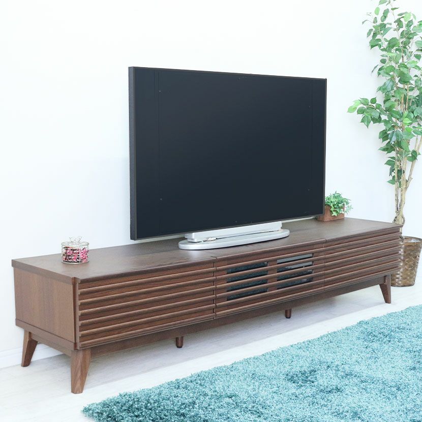 設置無料】幅176.5cm 木製 テレビボード ～70型対応 格子デザイン