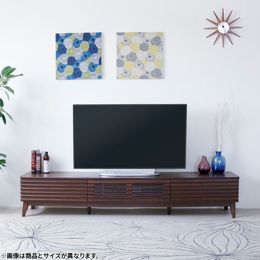 設置無料】幅176.5cm 木製 テレビボード ～70型対応 格子デザイン
