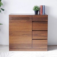 【設置無料】幅90cm 木製 サイドボード ウォールナット 引出し付き 可動棚 天然木 TVボード コンパクト キャビネット リビングボード 収納家具 テレビ台 おしゃれ リビング｜¥54,455の動画