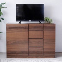 【設置無料】幅120cm 木製 サイドボード ウォールナット 天然木 引出し付き 可動棚 リモコン対応 テレビ台 TVボード リビングボード 収納家具 ラック キャビネット おしゃれ｜¥60,819の動画