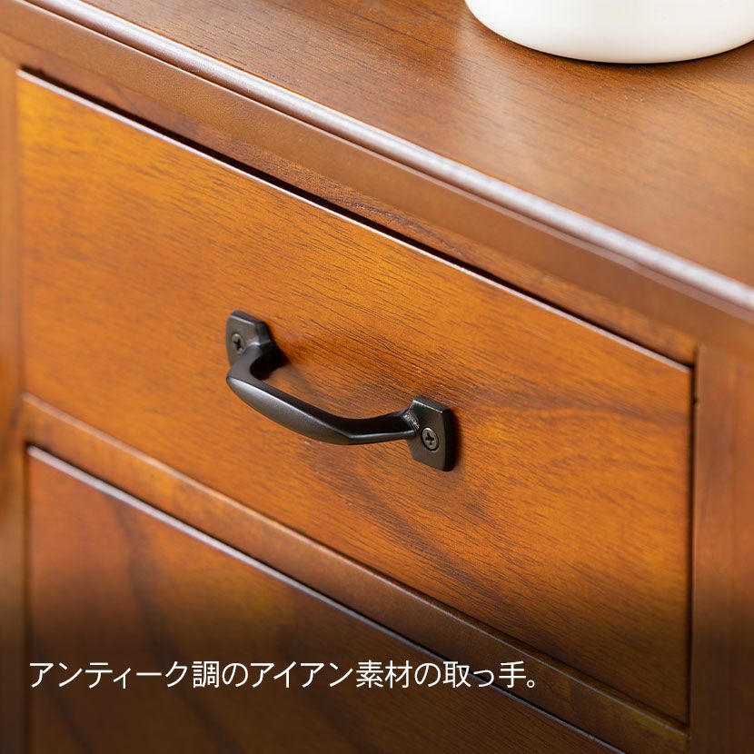 新品！一台限定！天然木 ローボード 可愛い引出し アンティーク調 we-889_2.jpg